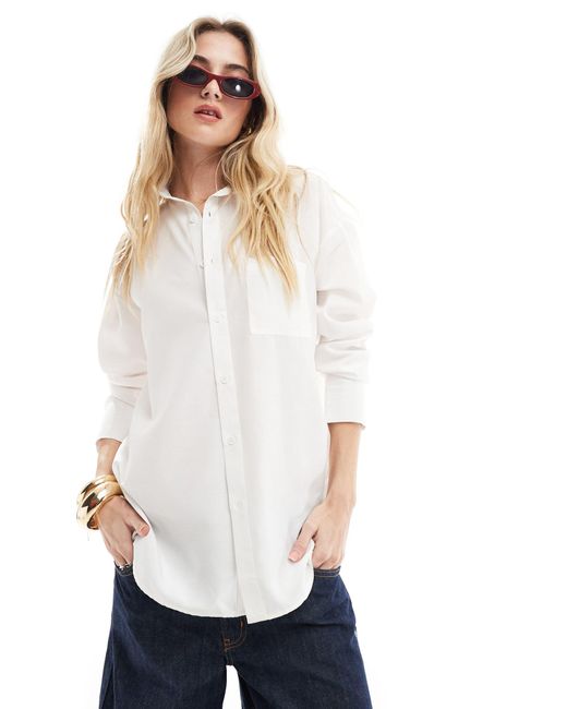 Delilah - chemise Threadbare en coloris White