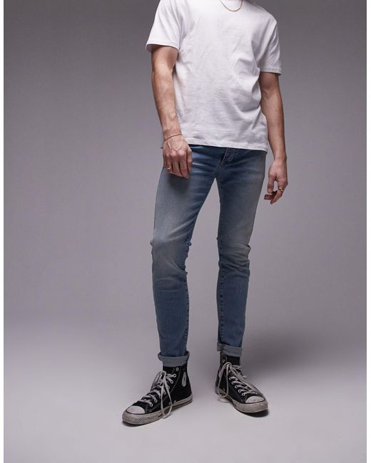 Topman Gray Skinny Jeans for men