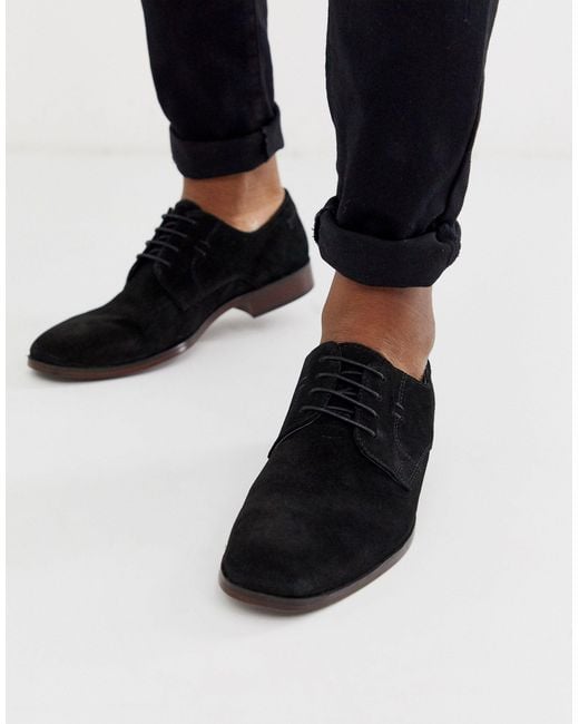Chaussures derby en daim avec semelle naturelle Daim ASOS pour homme en  coloris Noir - Lyst