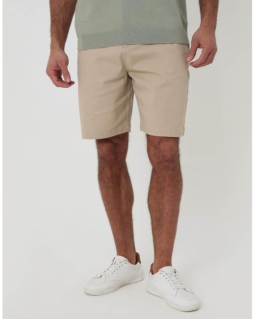 Threadbare Natural Cotton 3 Pocket Stretch Chino Shorts for men