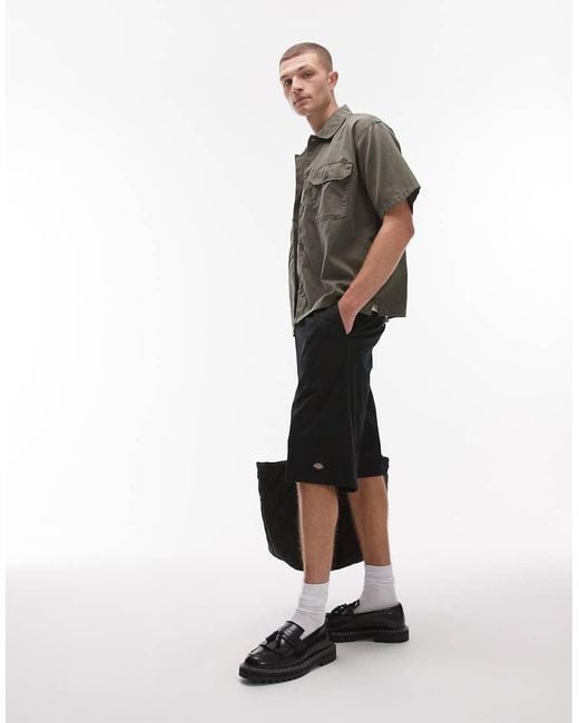 Dickies White Unionville 13 Inch Pleated Work Short for men