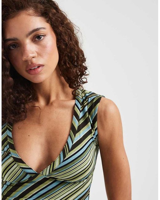 Motel Green Emberly Plunge Top