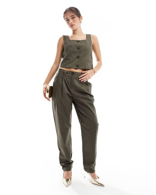 Vero Moda Gray Tailored Square Neck Waistcoat Co-ord
