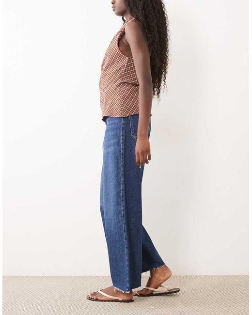 Mango Blue Catherin Wide Leg Jean