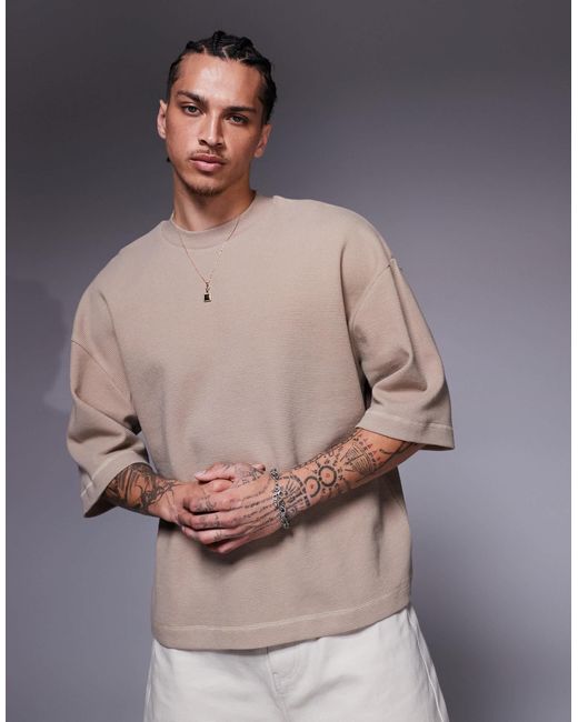 ASOS – kastiges oversize-t-shirt in Gray für Herren