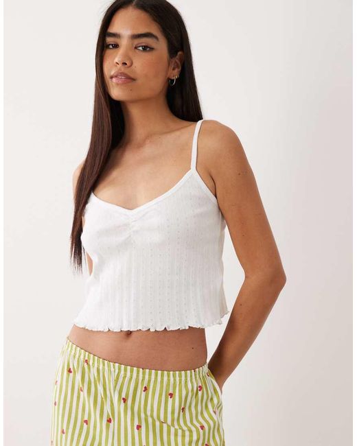 Wednesday's Girl Green Wednesdays Girl Cami Top And Trouser Pyjama Set
