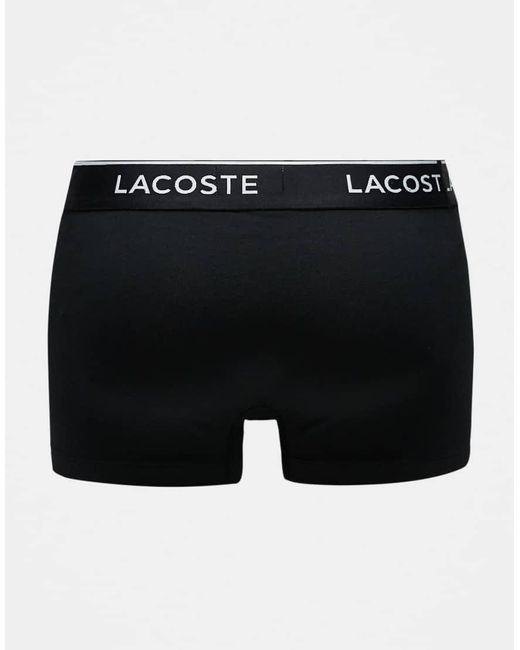Lacoste Black 3 Pack Trunks for men