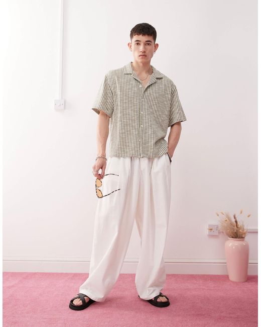 Weekday – gestreiftes freizeithemd in Multicolor für Herren
