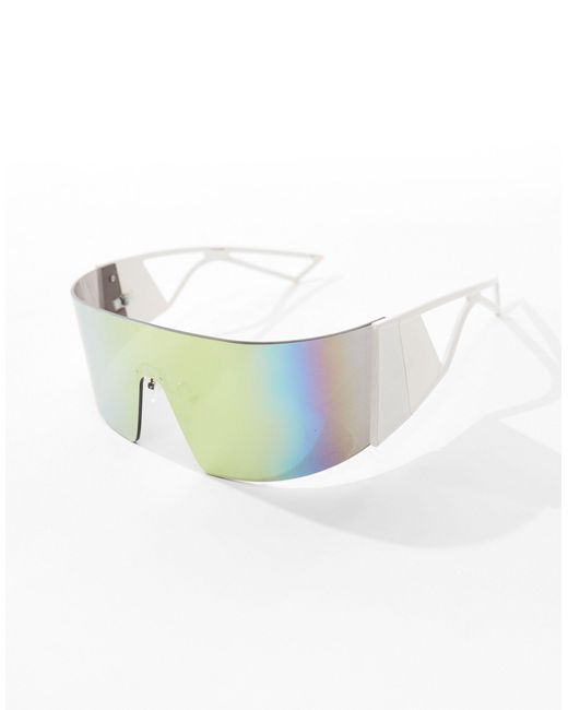 ASOS White Visor Sunglasses for men