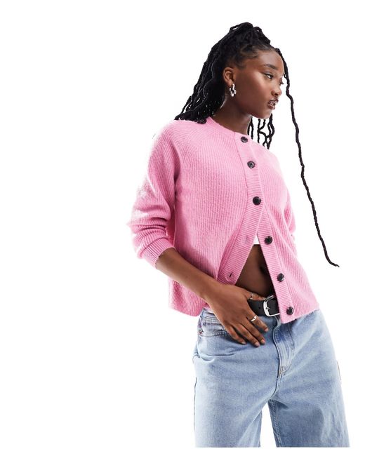 SELECTED Pink Long Sleeve Soft Knit Cardigan