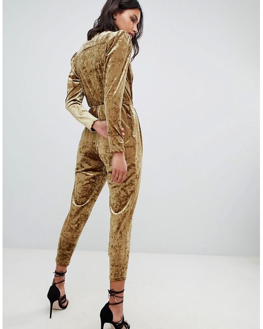 Sabina Musayev Crushed Velvet Jumpsuit 
