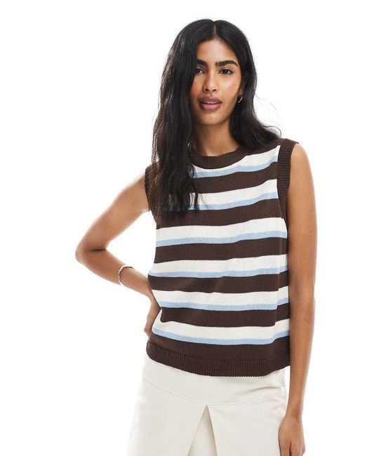 ASOS Knitted Tank Top in White Lyst UK - Main Image