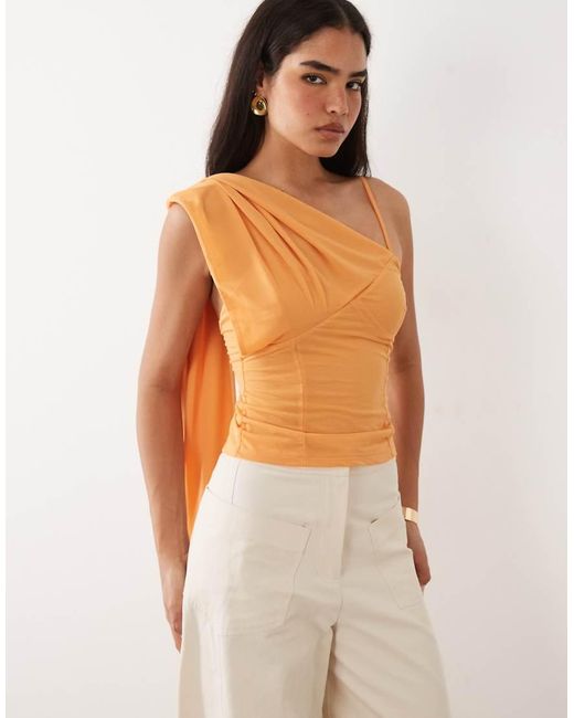 ASOS Orange Stretch Chiffon Scarf Top