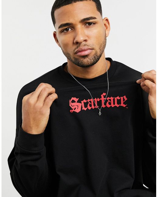 ASOS Scarface Oversized Long Sleeve T 