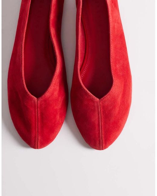 ASOS Red Lawn Premium Suede Ballet Flats