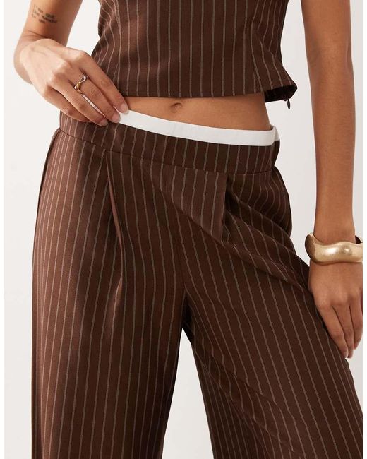 The Frolic Natural Exclusive Contrast Double Waist Band Straight Leg