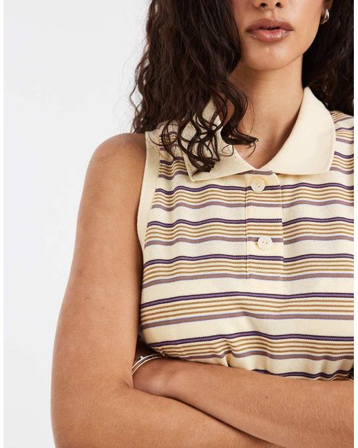 & Other Stories White Mini Dress With Button Collar Detail