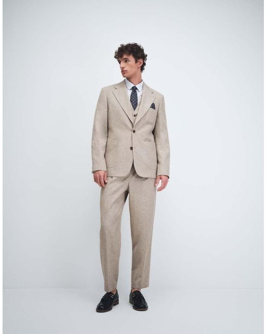 ASOS Natural Slim Suit Jacket for men
