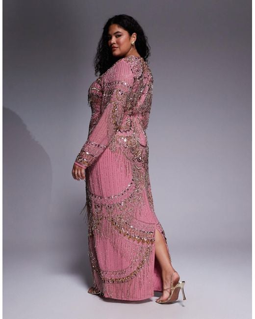 ASOS Red Asos design curve – maxikleid