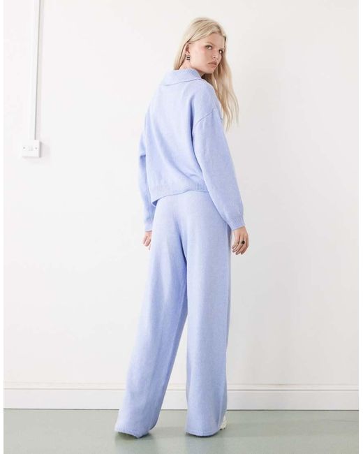 Collusion Blue Knit Oversized Sweatpants