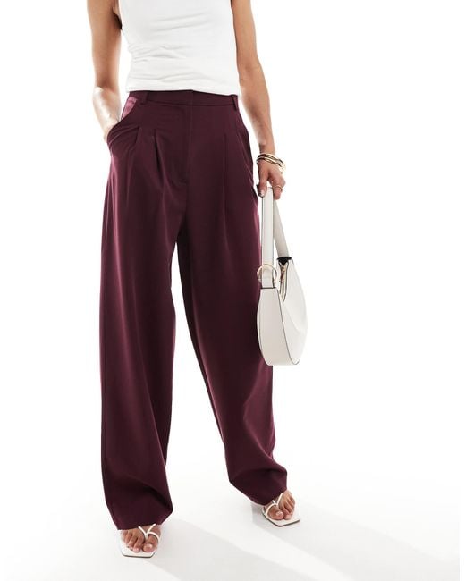 Miss Selfridge Red Tailo Wide Leg Trouser