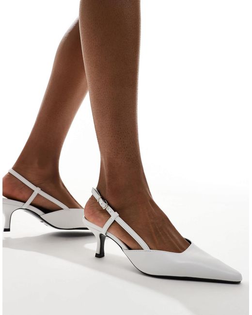 SEQWL Brown Maybach Slingback Kitten Heels