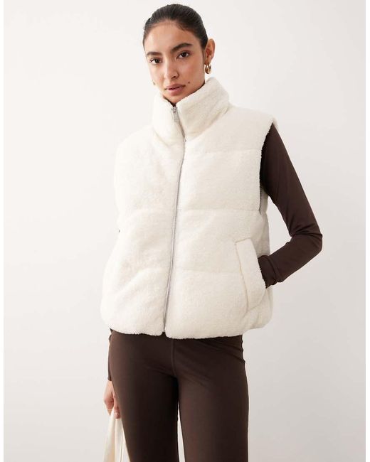 Abercrombie & Fitch Natural Ypb High Neck Gilet