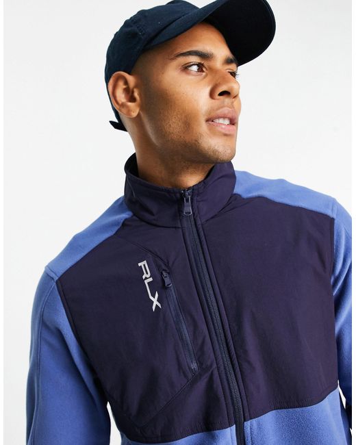 Polo Ralph Lauren Golf Rlx Hybrid Colourblock Half Zip Sweatshirt in Blue  for Men | Lyst UK