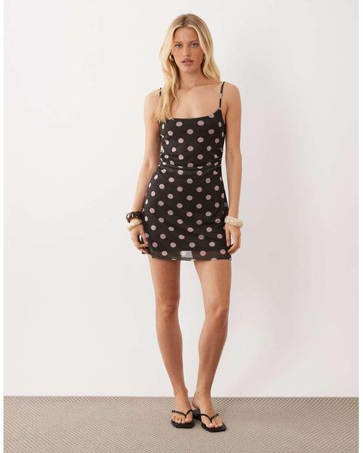 ASOS White Mesh Cami Mini Dress