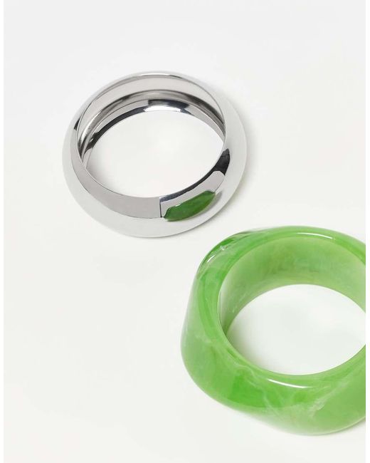 ASOS Green Pack Of 2 Bangles