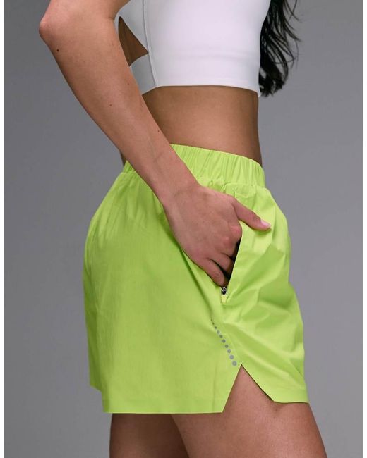 4505 Gray Premium Woven High Waist 3 Inch Running Short With Jersey Liner And Phone Pocket