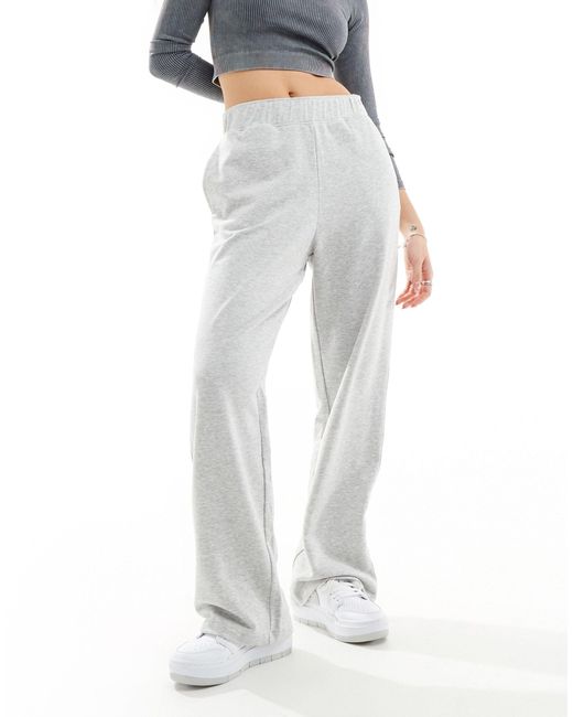 Monki White Pull On Relaxed Leg Lounge Trousers