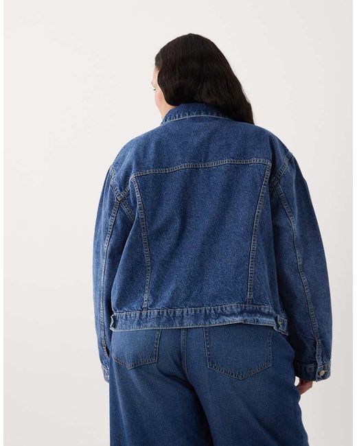 ASOS Blue Asos Design Curve Oversized 90's Denim Jacket