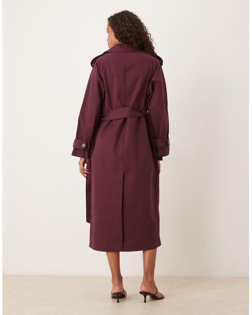 Nobody's Child Purple Longline Trench Coat