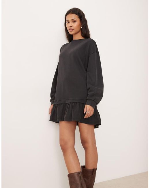 ASOS Brown Sweat Mini Dress