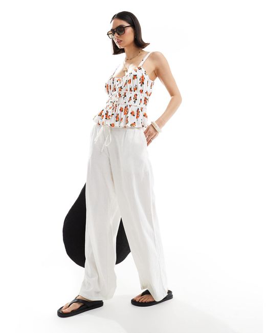 ASOS White Milkmaid Top