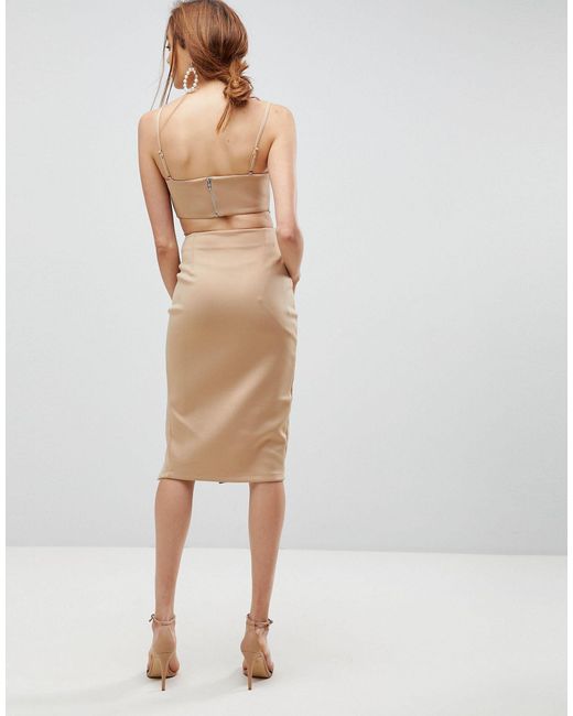 cut out midi bodycon dress