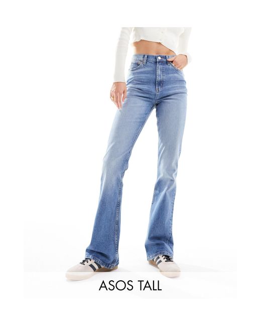 ASOS Blue Asos Design Tall Flared Jeans