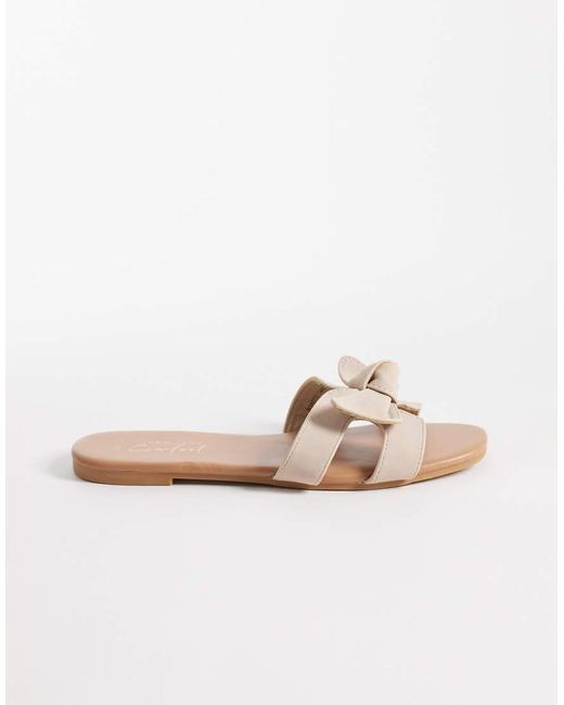 New Look Natural Bow Detail Sandal