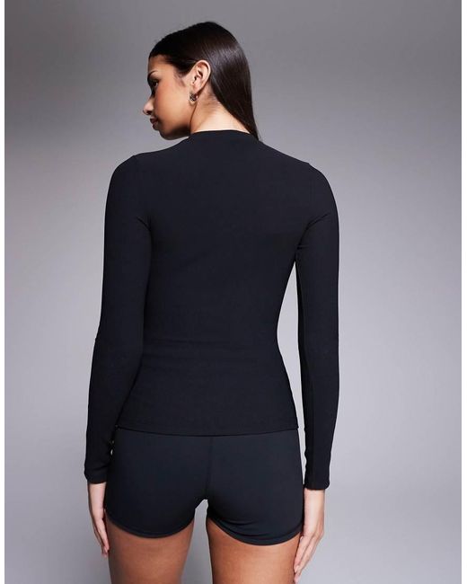 ASOS 4505 Ski & Snow Blue Asos 4505 Thermal Ribbed Fleece Back Base Layer Long Sleeve With Sweat Wicking