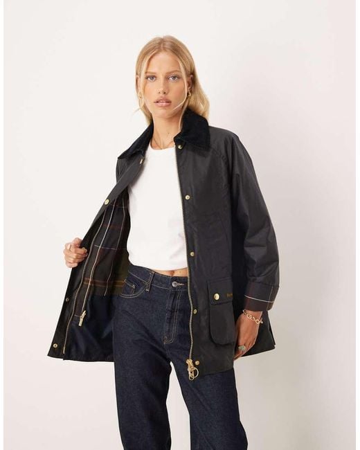 Barbour Blue Modern Beadnell Wax Jacket