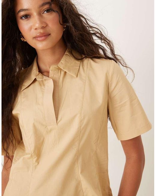 Mango T-Shirtjurk Van Katoen in het Natural