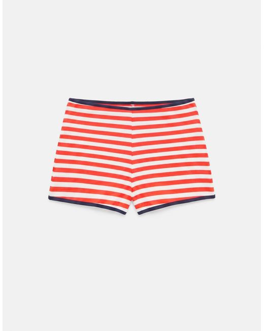 Short côtelé à rayures Pull&Bear en coloris Red