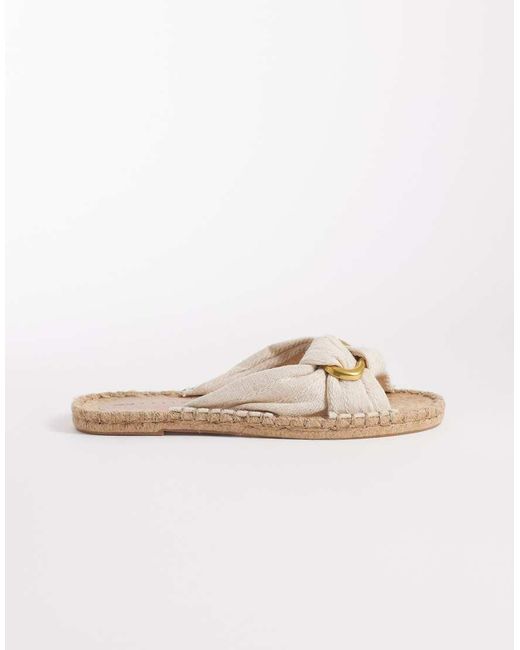ASOS Natural Jade Knotted Espadrille Mules