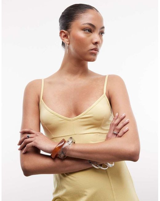Monki Brown 90s Cami Mini Dress