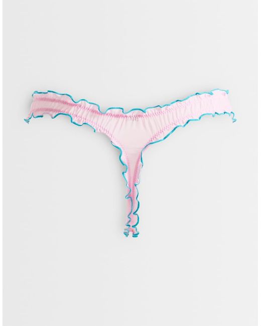 ASOS White 3 Pack Sheer Mesh Scrunch Thong