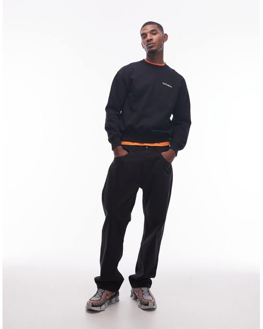 No Problemo Blue Mini Logo Cotton Sweatshirt for men