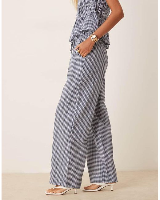 Aware Blue Seersucker Relaxed Trouser Co-ord
