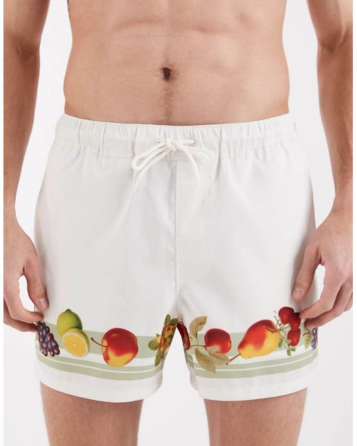 ASOS White Swim Shorts for men