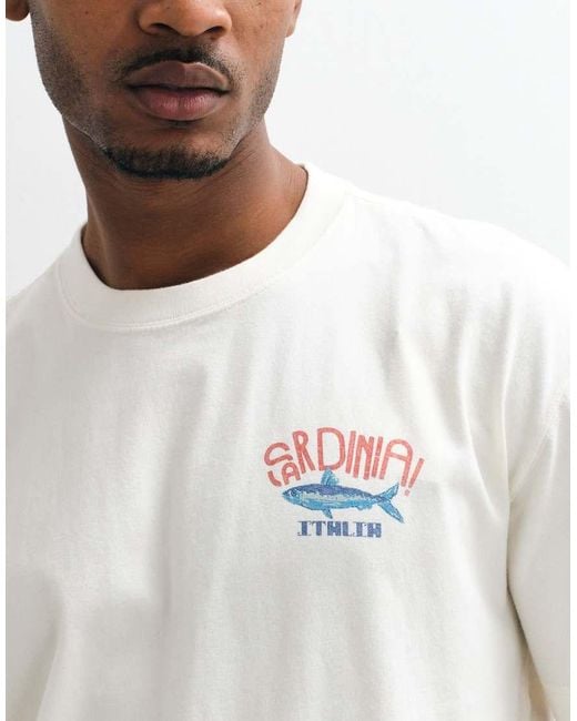 Hollister White Sardinia Back Graphic Boxy T-shirt for men